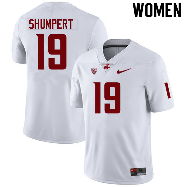 Women #19 Reed Shumpert Washington State Cougars College Football Jerseys Sale-White